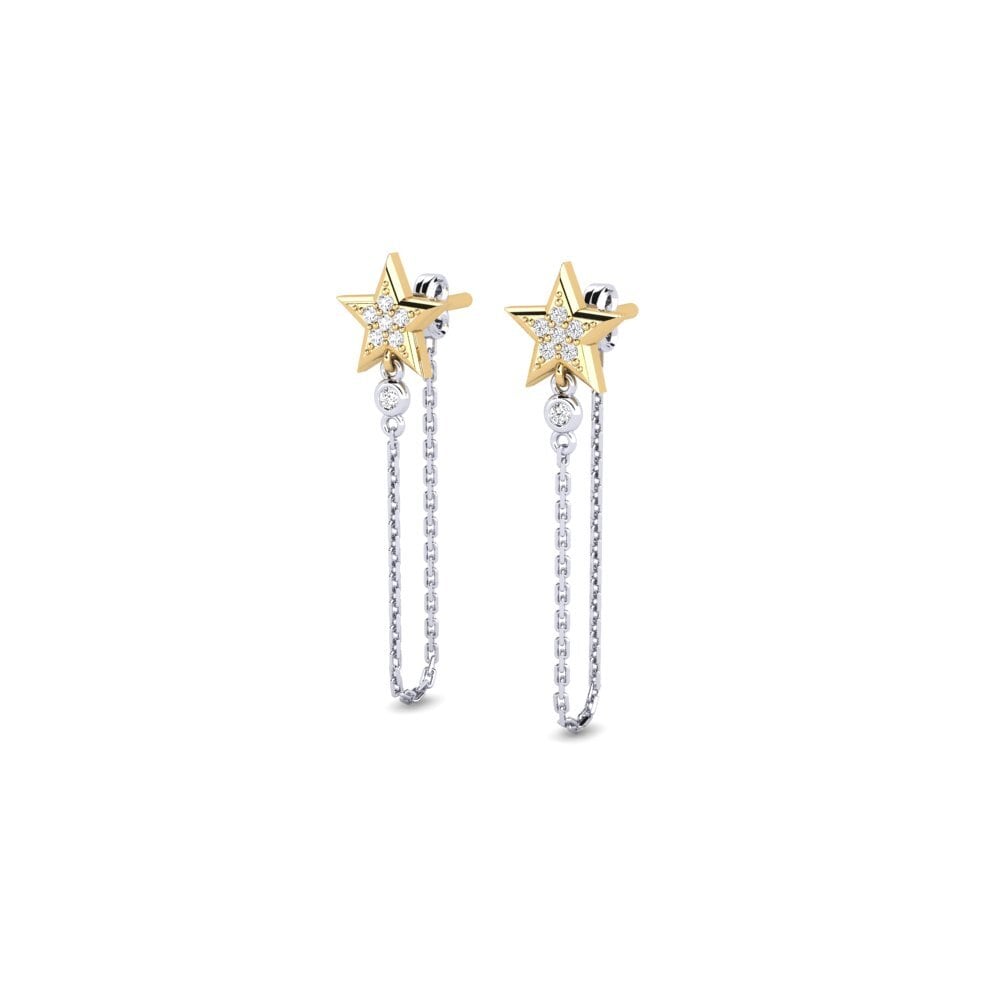 14ct White & Yellow Gold Women's Earring Berit