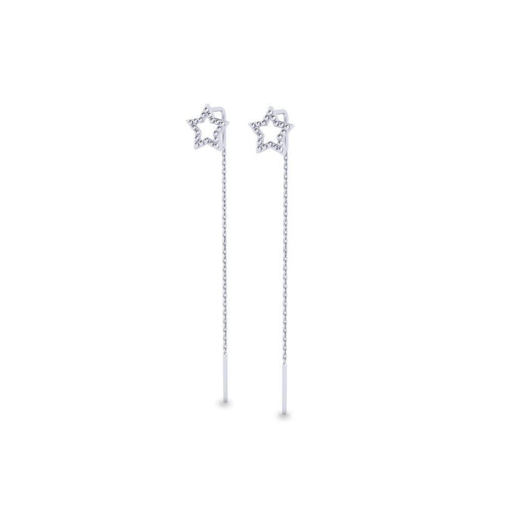White Silver Earring Brimnes