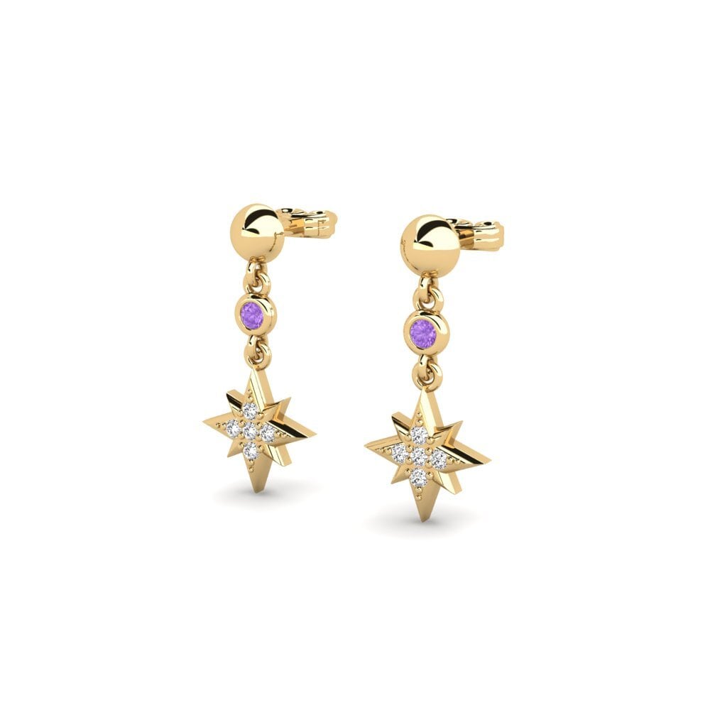 Amethyst Damen ohrring Bronzeville