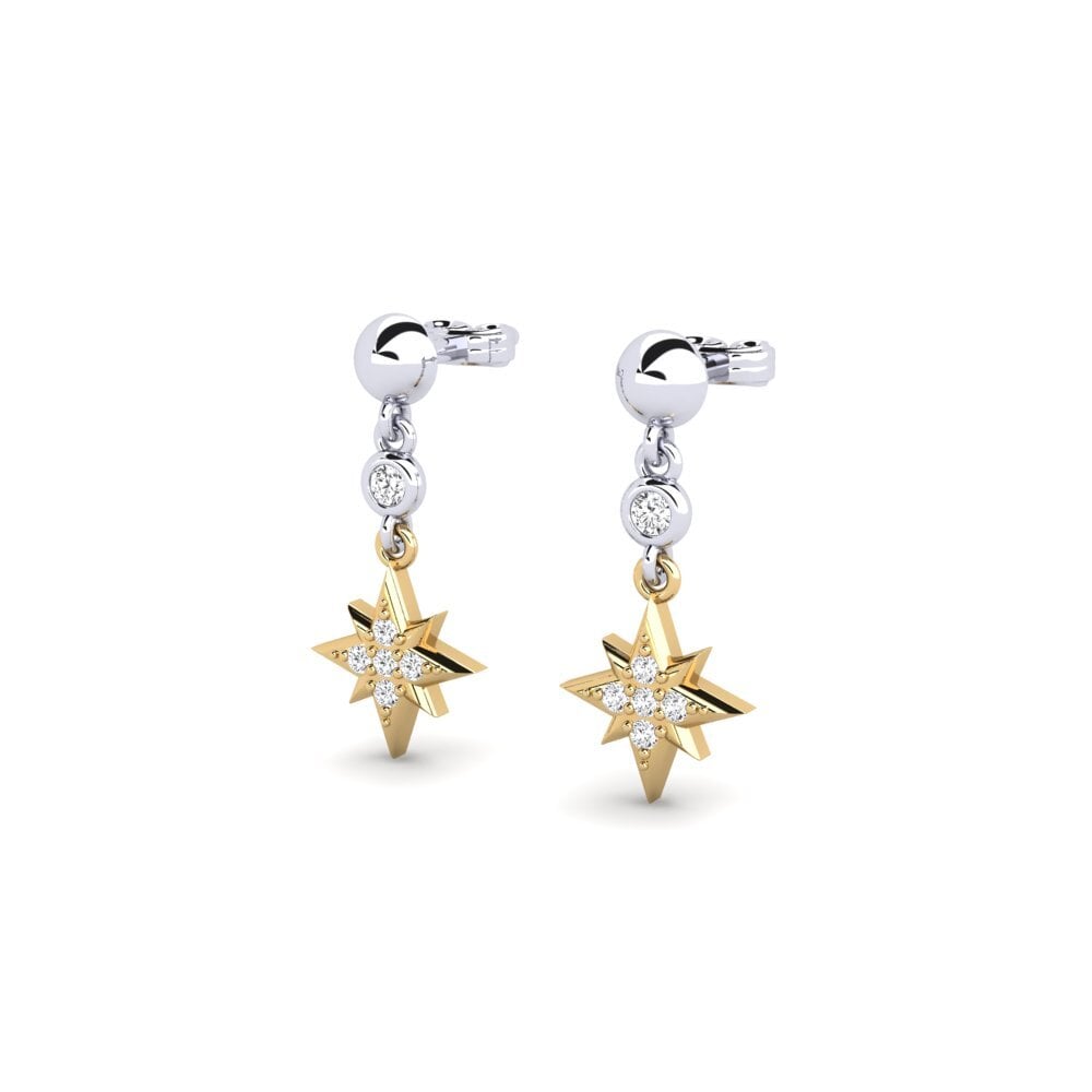 14ct White & Yellow Gold Women's Earring Bronzeville