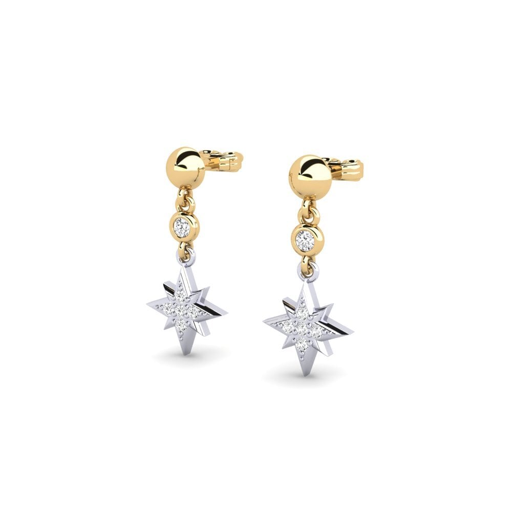 14ct Yellow & White Gold Women's Earring Bronzeville
