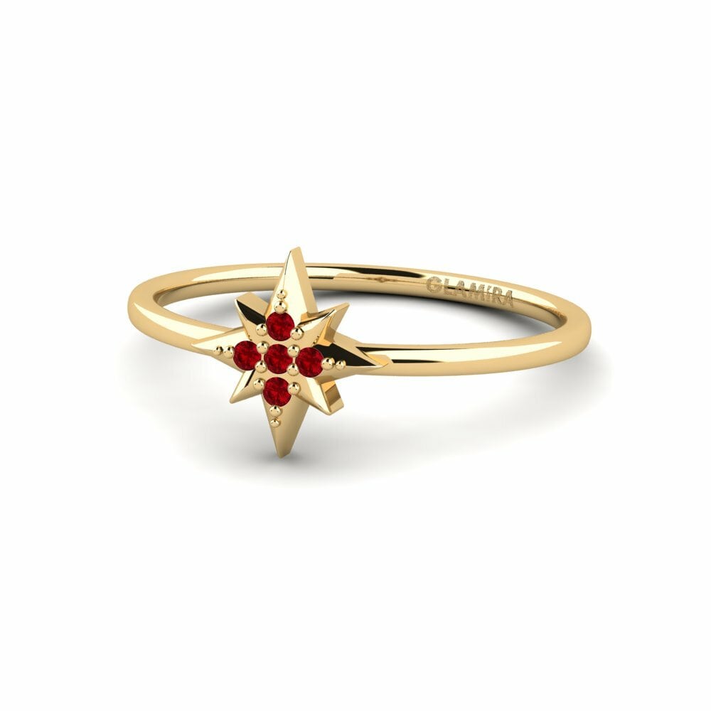 Red Zirconia Stackable Ring Connie