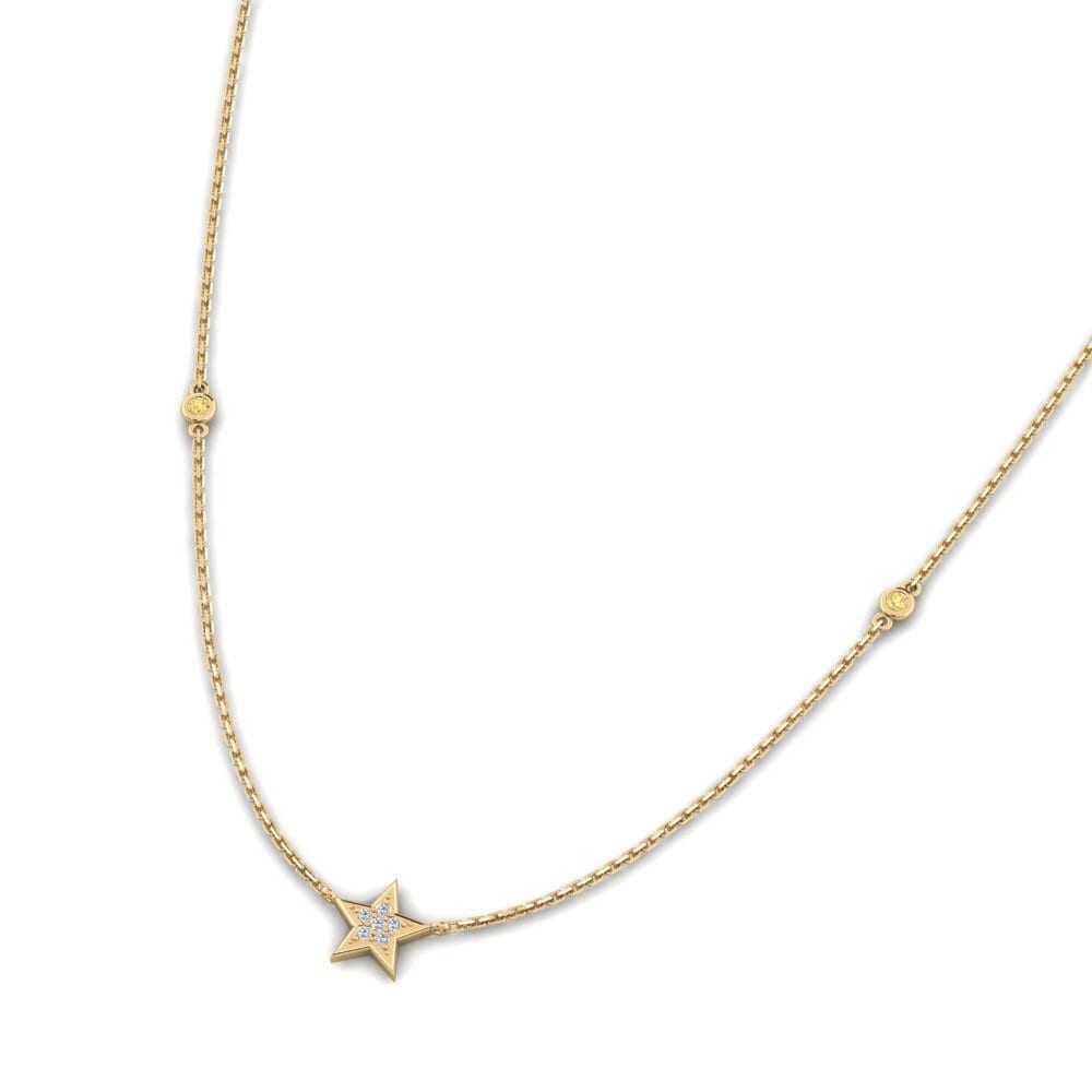 Yellow Diamond Women's Necklace Denga