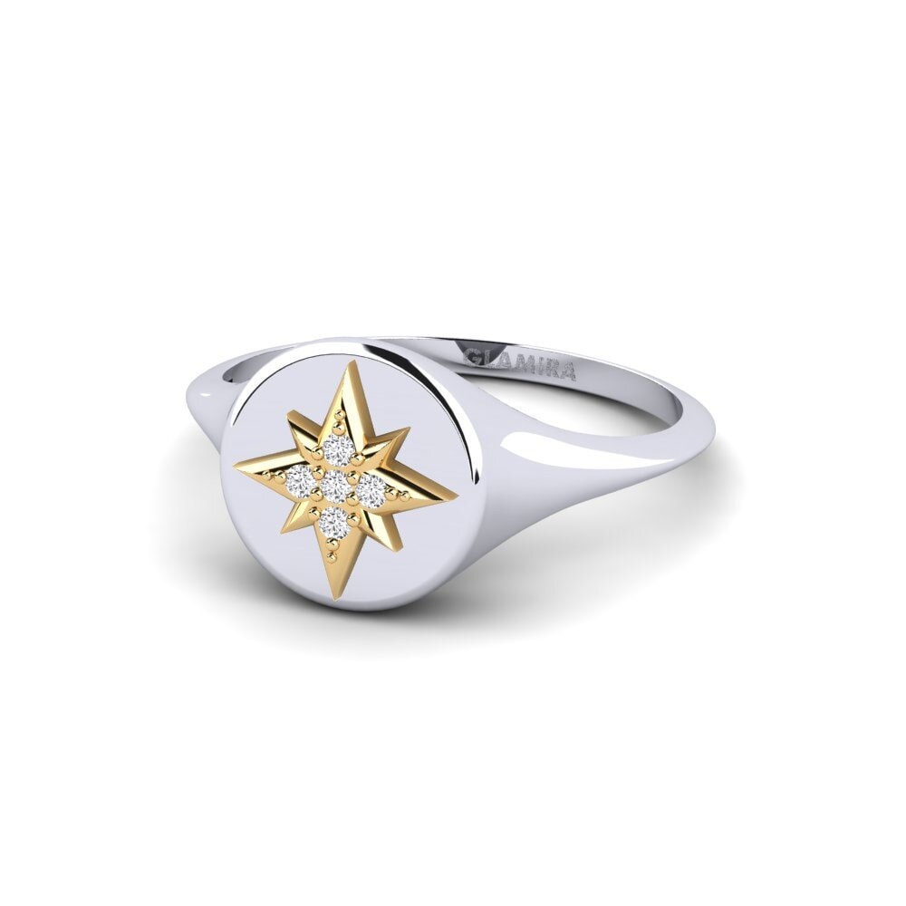 14ct White & Yellow Gold Ring Kufara