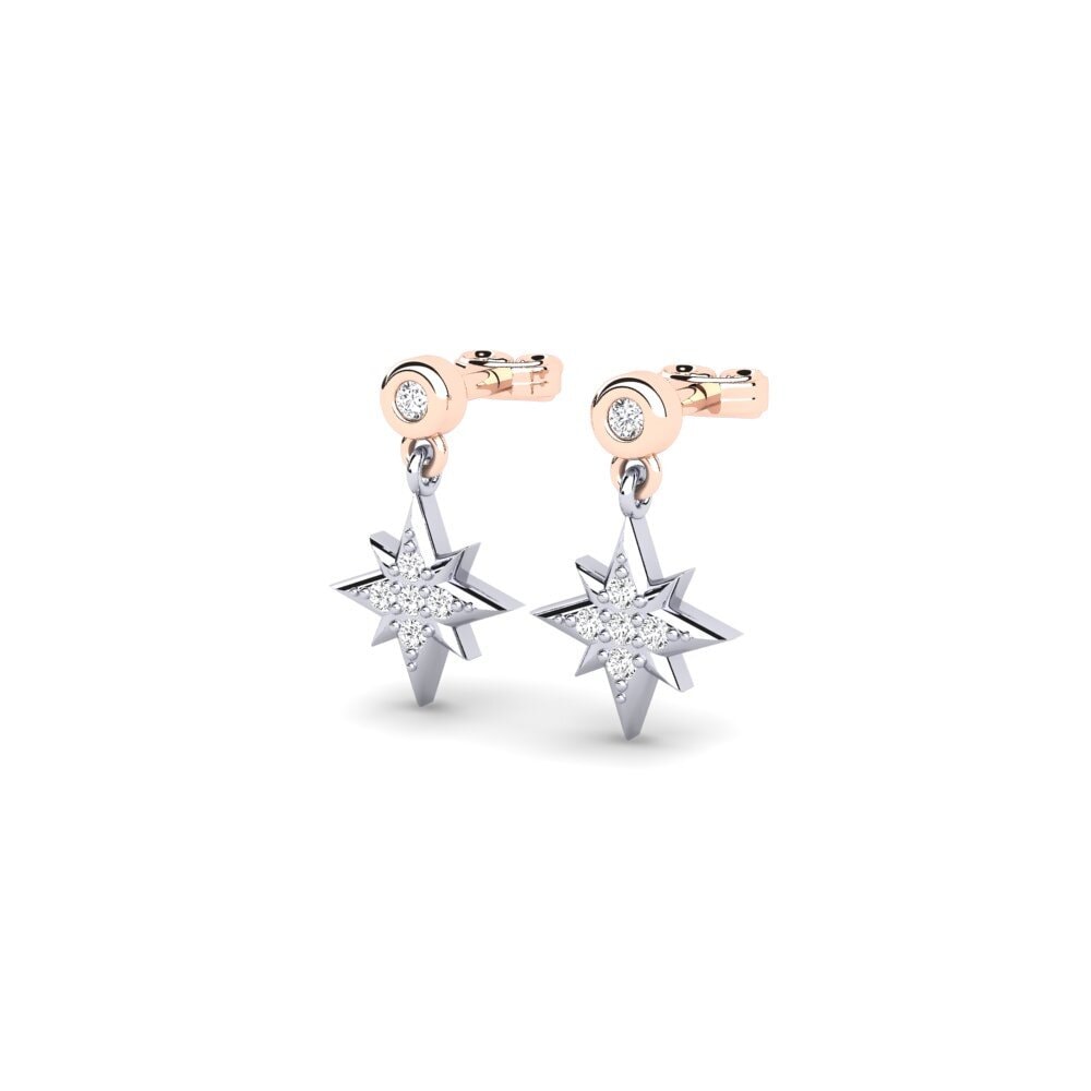 14ct White & Rose Gold Women's Earring Kuntentizza