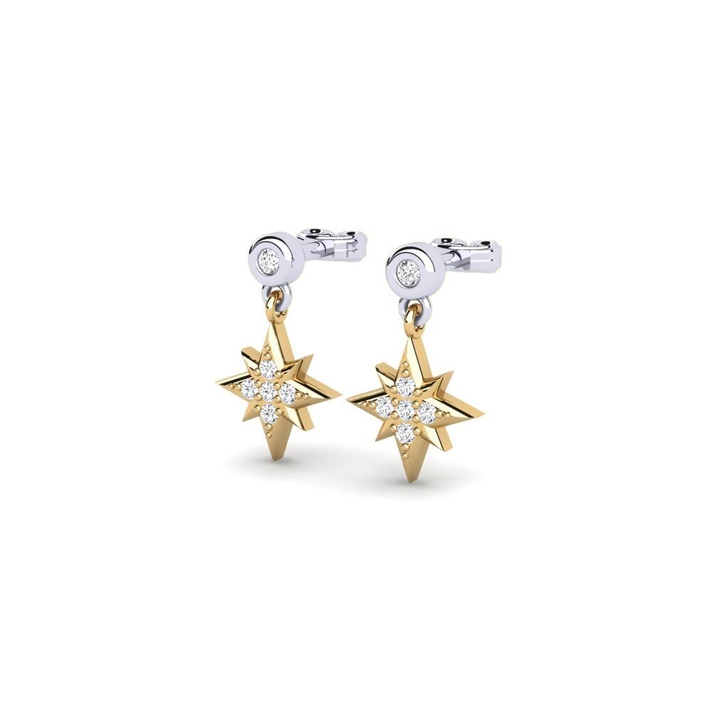 14ct Yellow & White Gold Women's Earring Kuntentizza