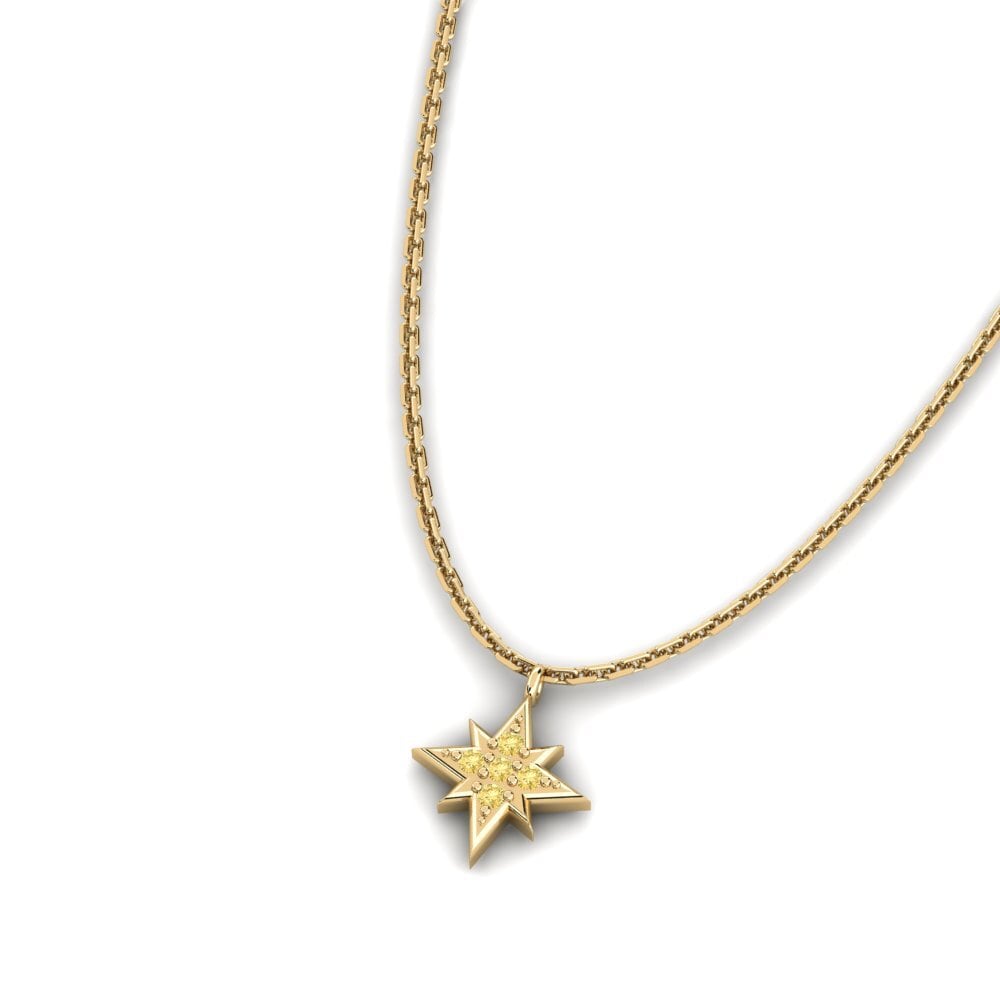 Yellow Diamond Women's Necklace Lerado