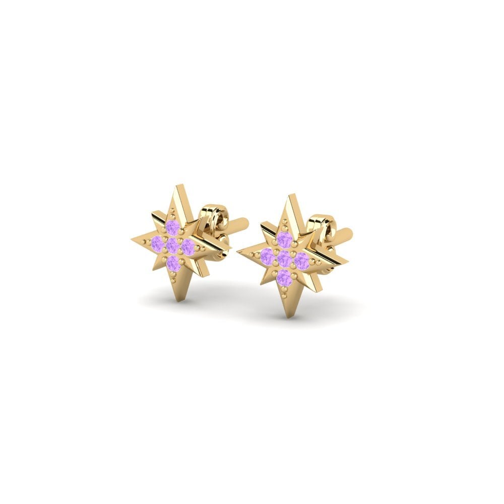 Amethyst Damen ohrring Peleta