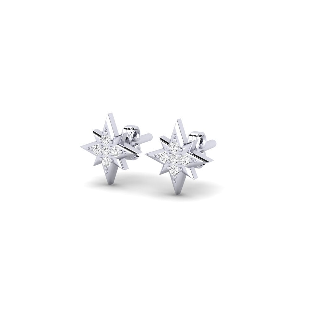 White Silver Women's Earring Peleta