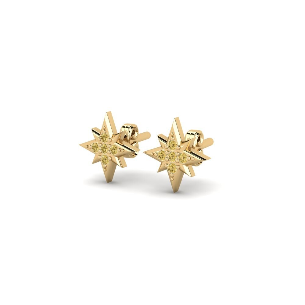 Yellow Diamond Women's Earring Peleta