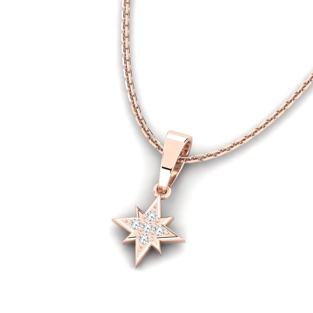 14k Oro Rosa Colgante de Mujer Phethegilego