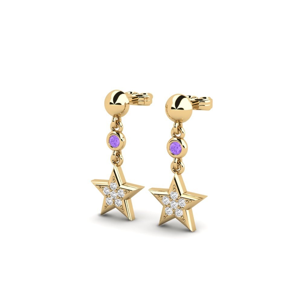 Amethyst Damen ohrring Regitze