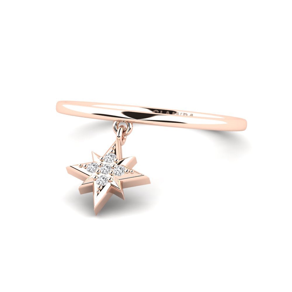 14k Oro Rosa Anillo Shungu
