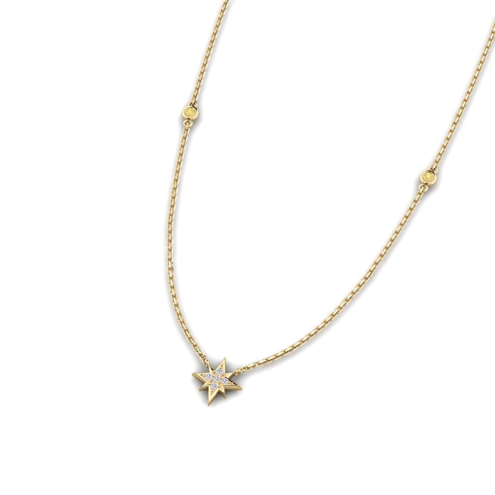 Yellow Diamond Women's Necklace Sonas