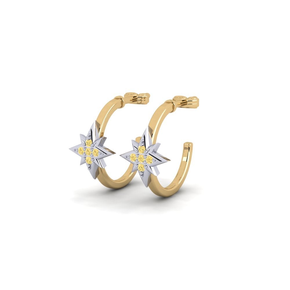 Yellow Diamond Women's Earring Strading