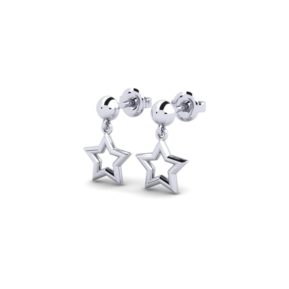 White Silver Earring Sundvik