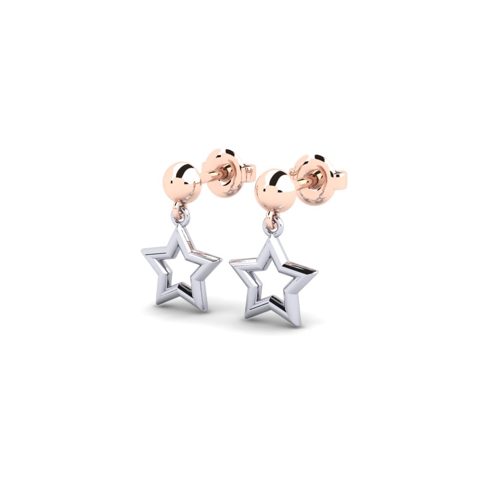 14ct White & Rose Gold Earring Sundvik