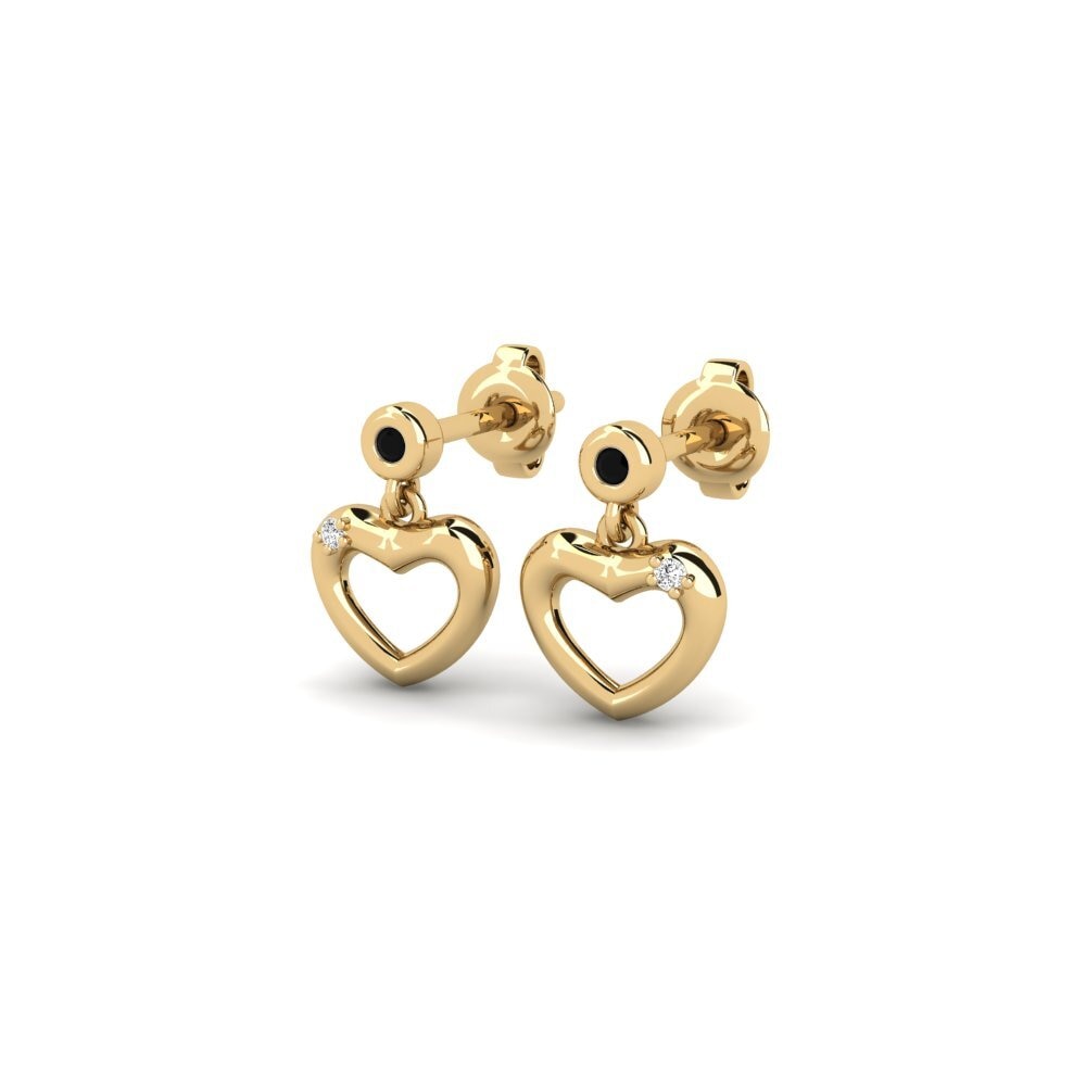 Onyx Noir Boucle d'oreille femme Alied