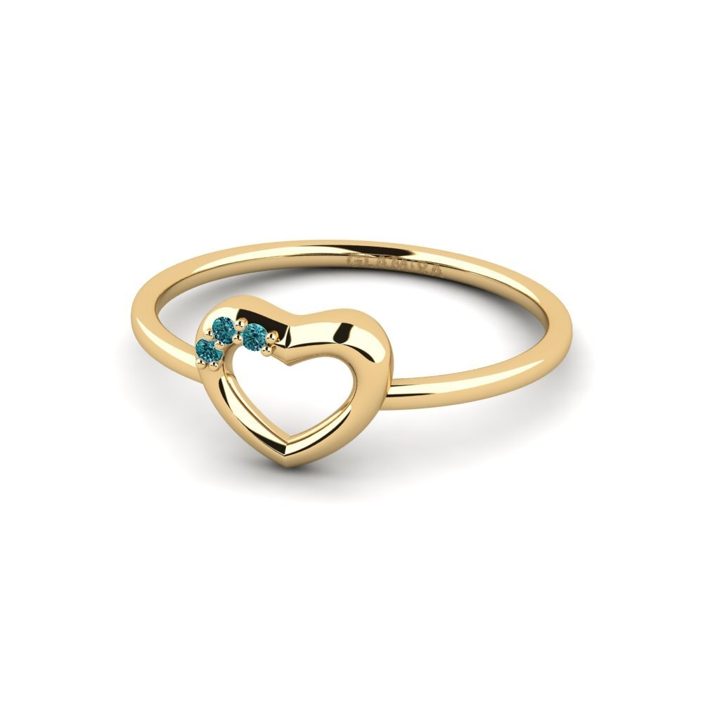 Diamante Azul Anillo Azuran