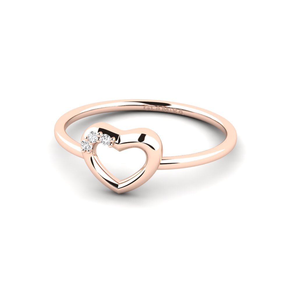 14k Oro Rosa Anillo Azuran