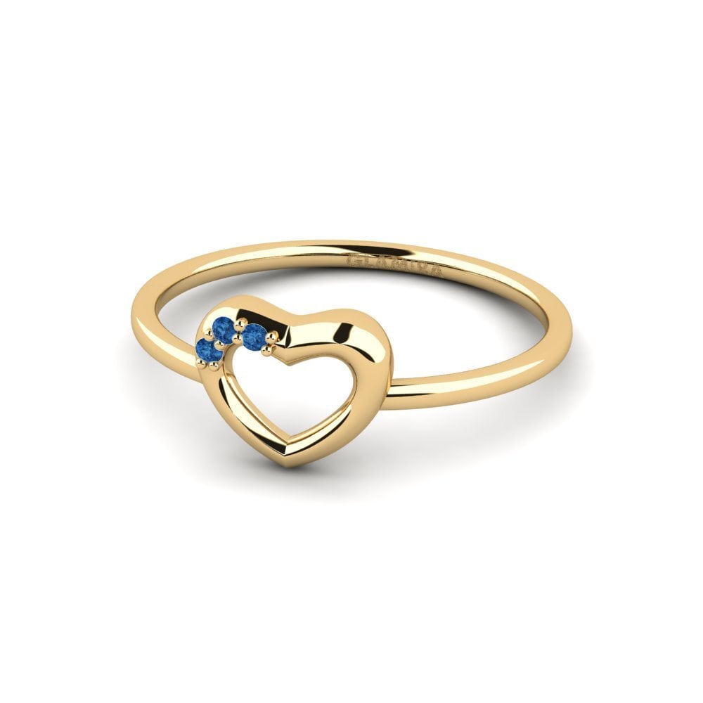 Zircônia azul escuro Anel Azuran