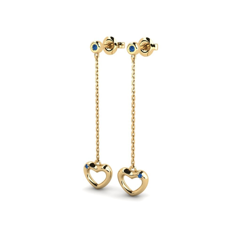 sapphire-zirconia Women's ต่างหู Bloom