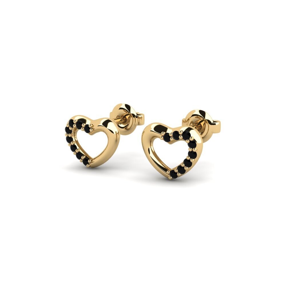 Onyx Noir Boucle d'oreille femme Kaunis
