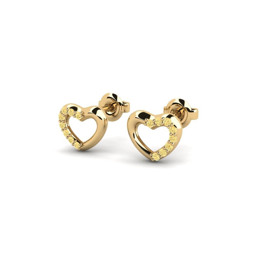 Diamante Amarillo Pendiente de mujer Kaunis