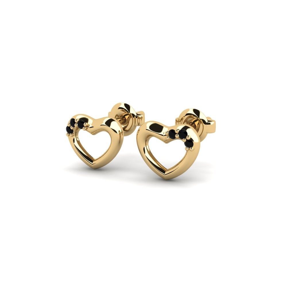 Onyx Noir Boucle d'oreille femme Marnai