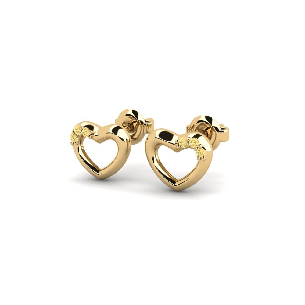 Diamante Amarillo Pendiente de mujer Marnai