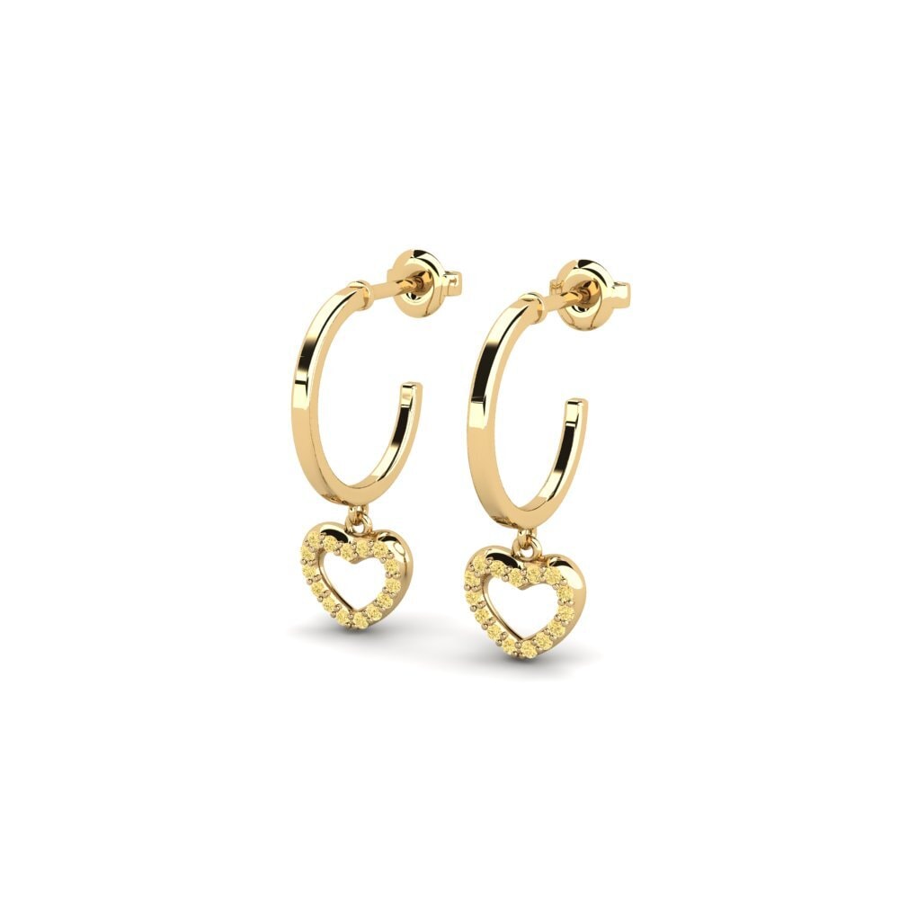 Diamante Amarillo Pendiente de mujer Minnen