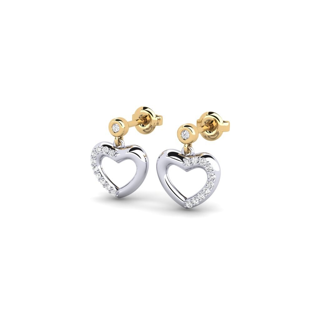 14ct White & Yellow Gold Women's Earring Misisa