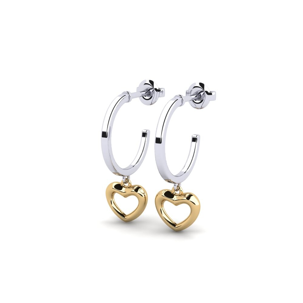 14ct White & Yellow Gold Earring Miyona