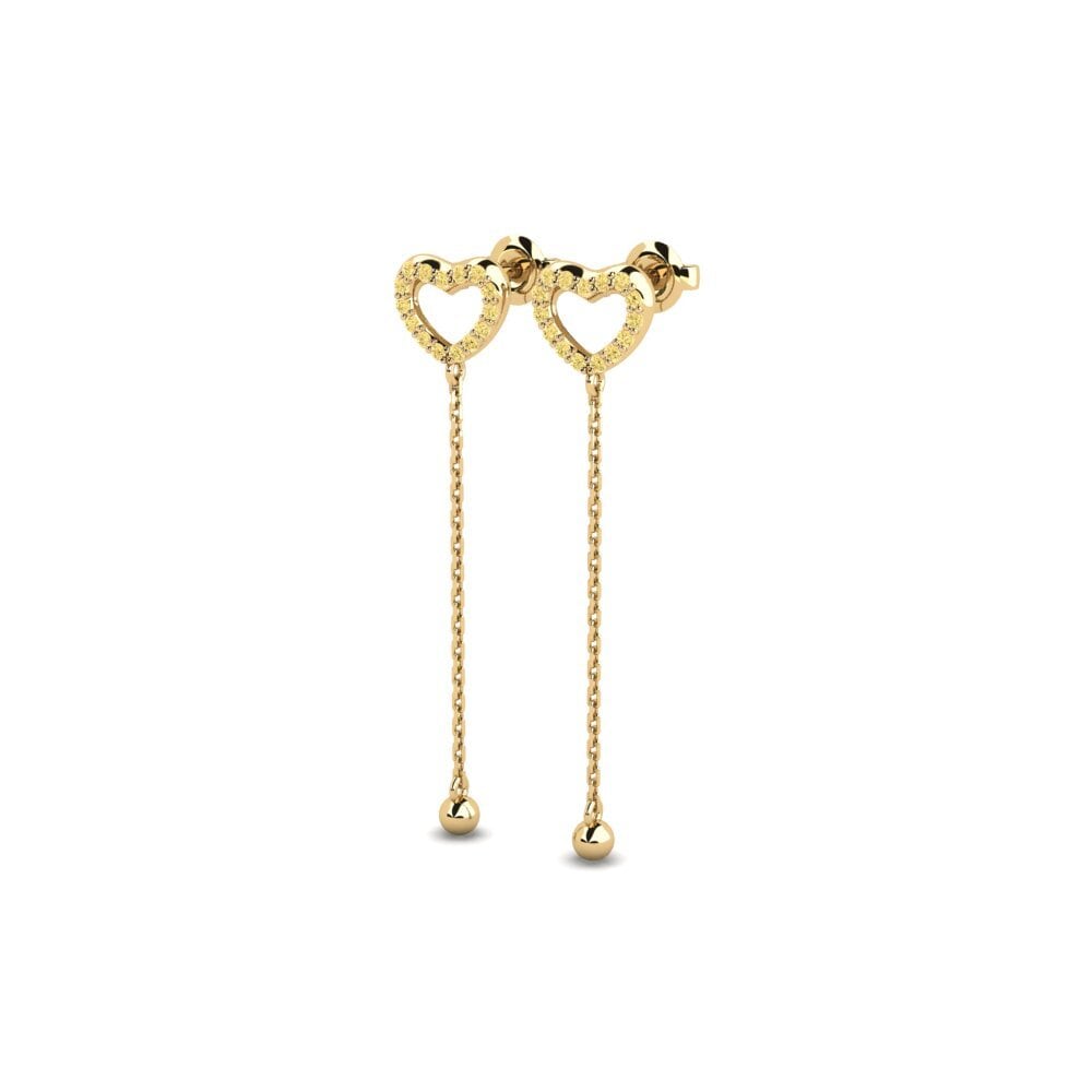Diamante Amarillo Pendiente de mujer Olivo