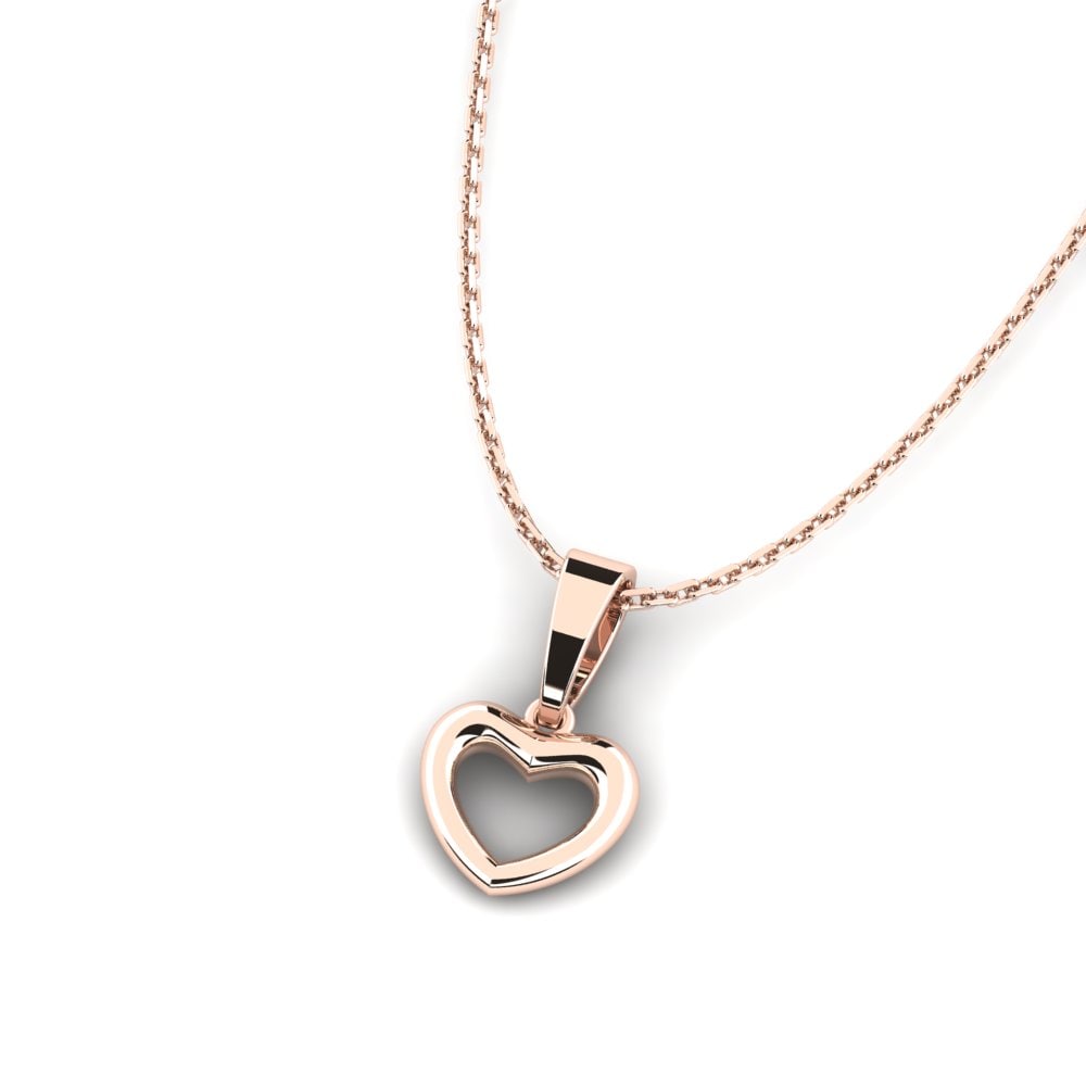 14k Oro Rosa Colgante de Mujer Pieni