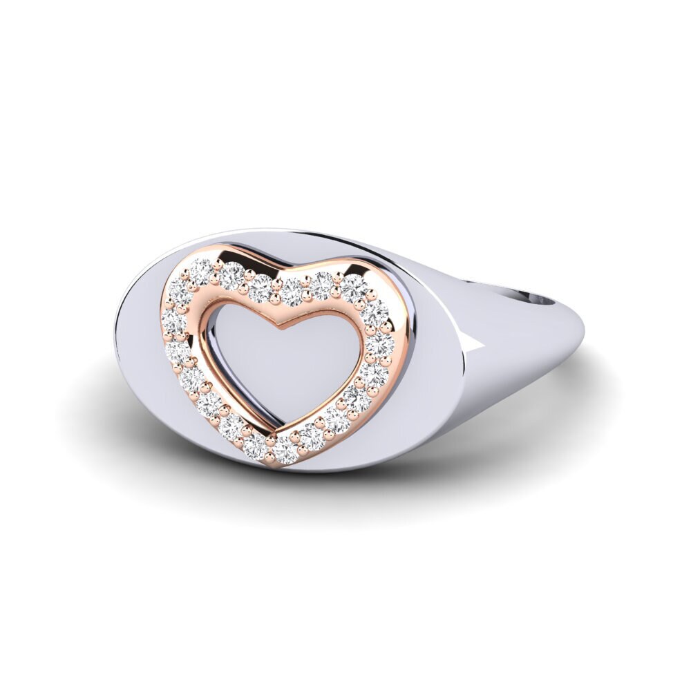 14ct White & Rose Gold Ring Sanyl
