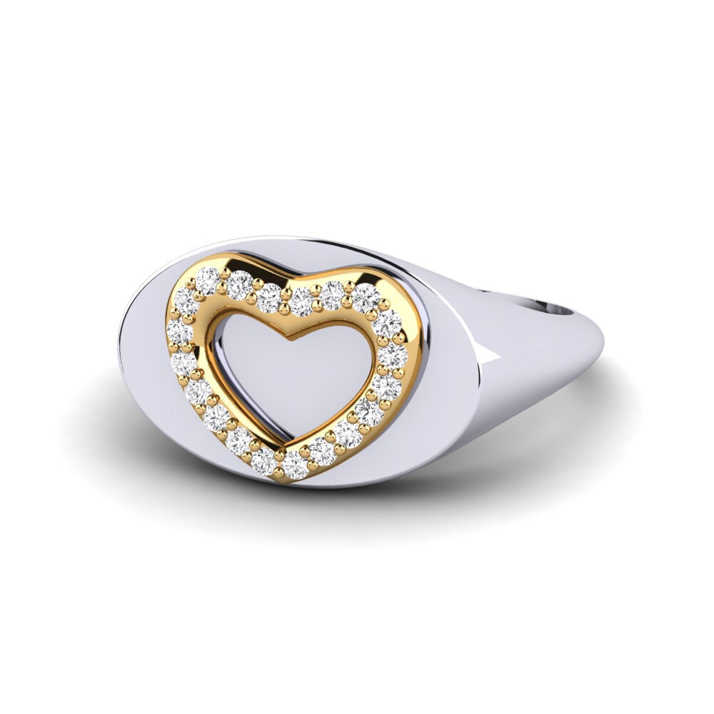 14ct White & Yellow Gold Ring Sanyl