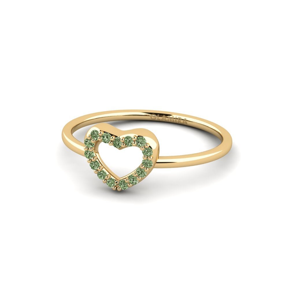Diamante Verde Anel Seica