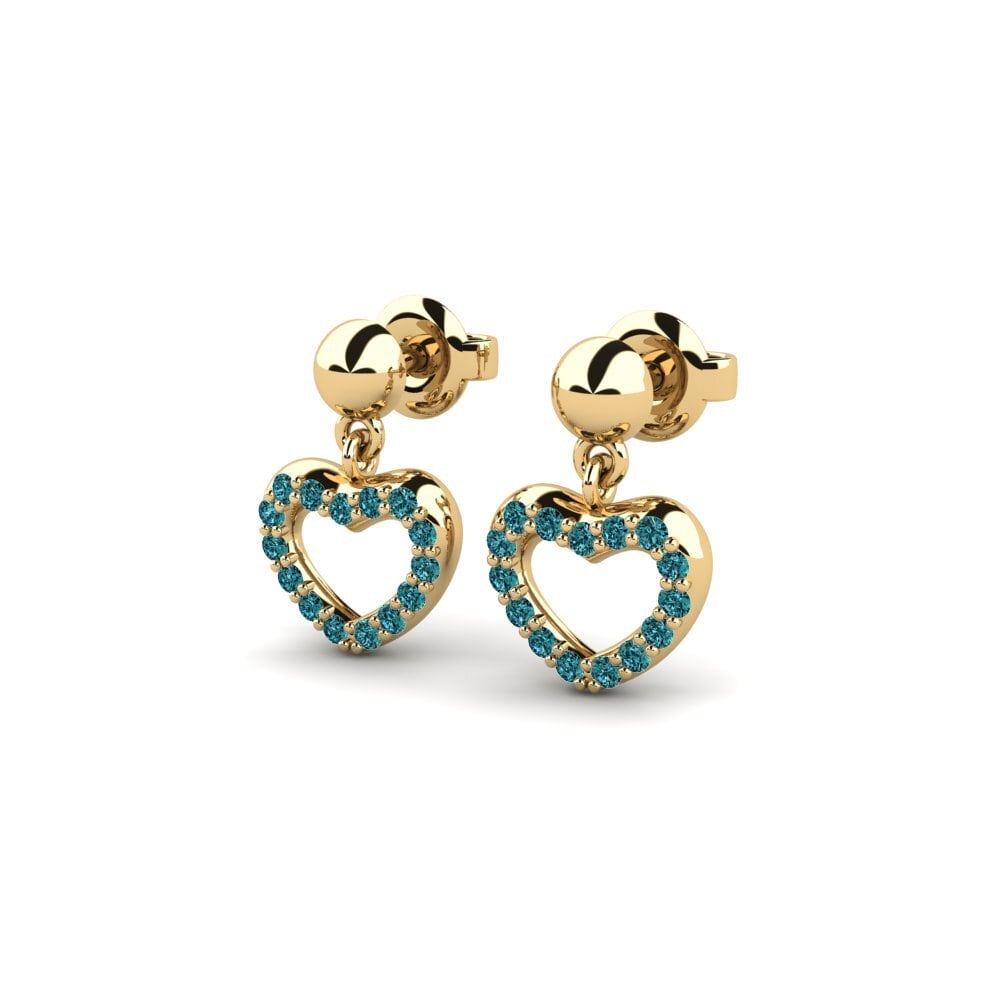 Diamante Azul Pendiente de mujer Sinia