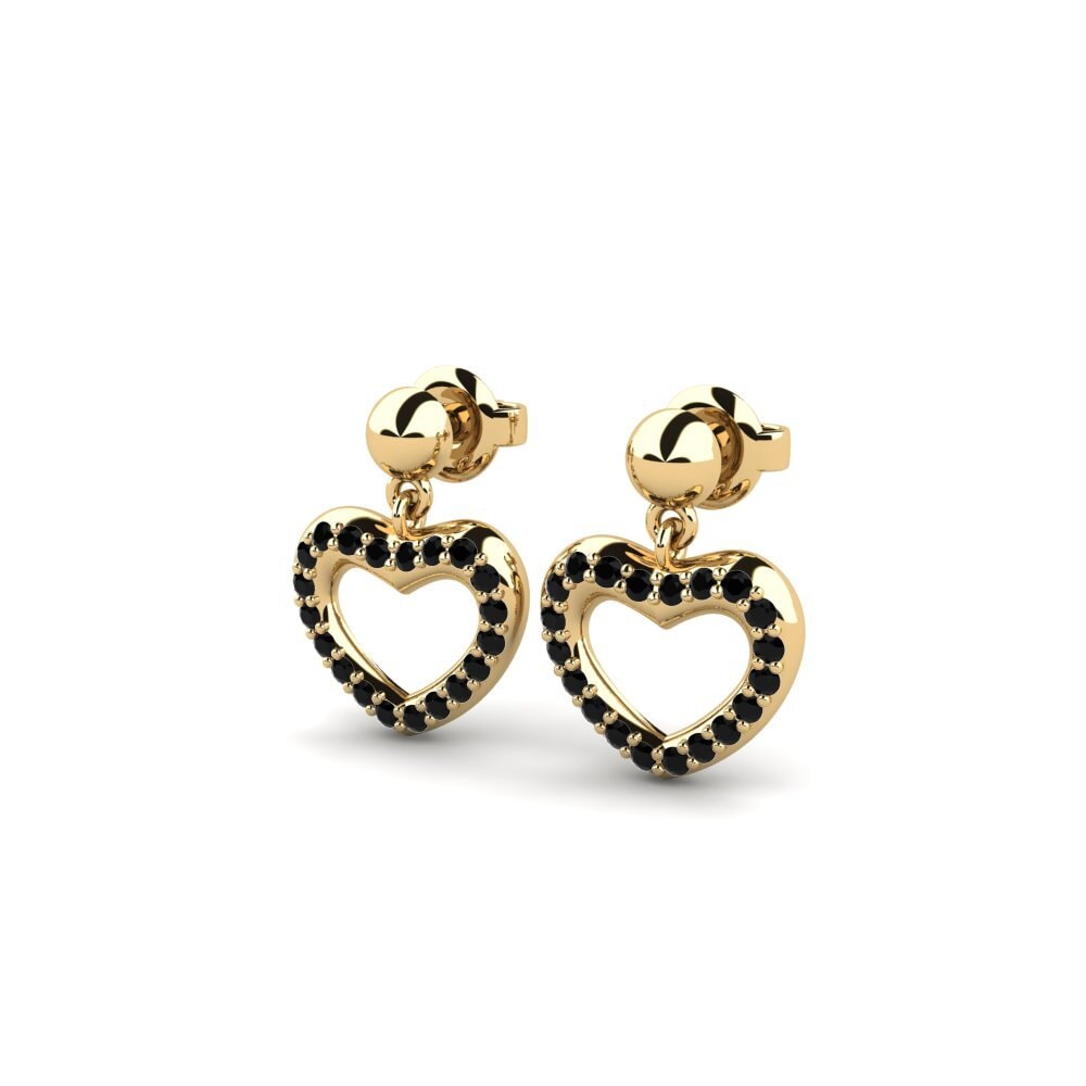 Onyx Noir Boucle d'oreille femme Siwi