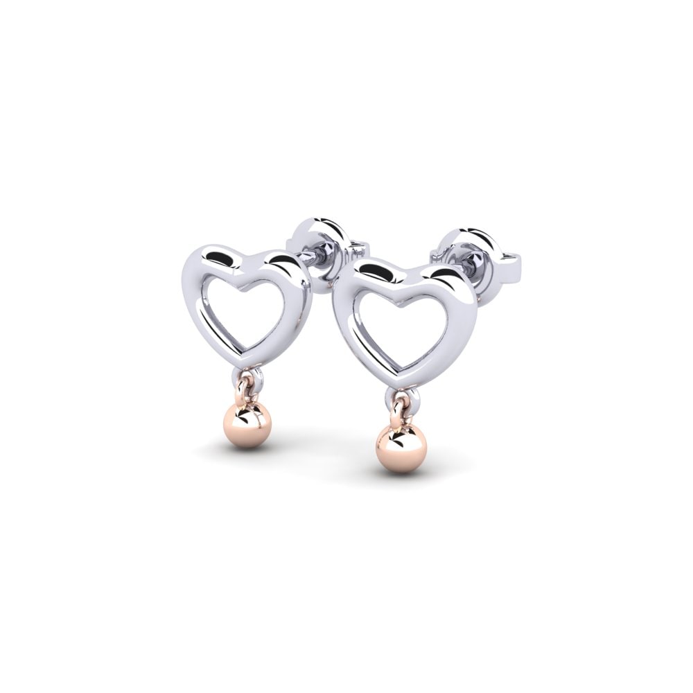 14ct White & Rose Gold Earring Sydan