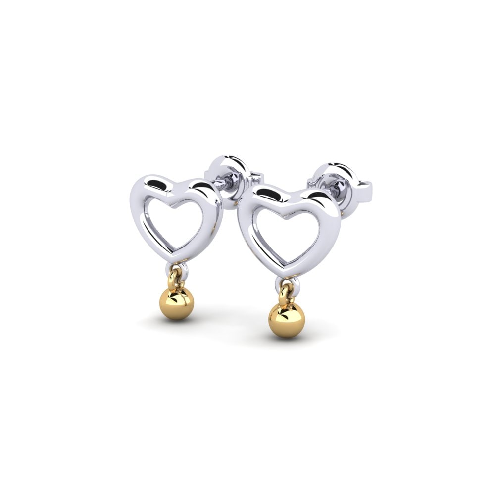 14ct White & Yellow Gold Earring Sydan