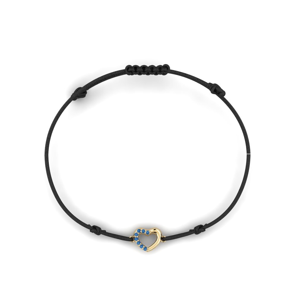 Circonita Azul Oscuro Pulsera de cordón Teana