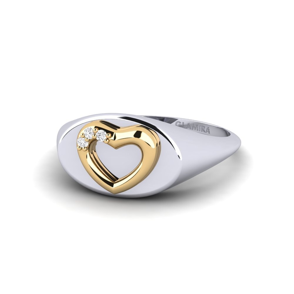 14ct White & Yellow Gold Ring Tibera