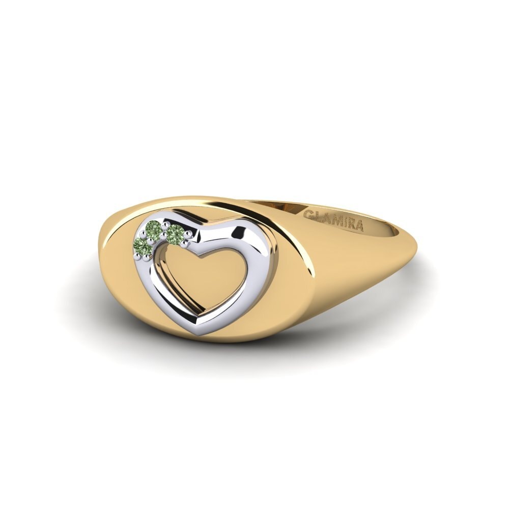 Diamante Verde Anel Tibera