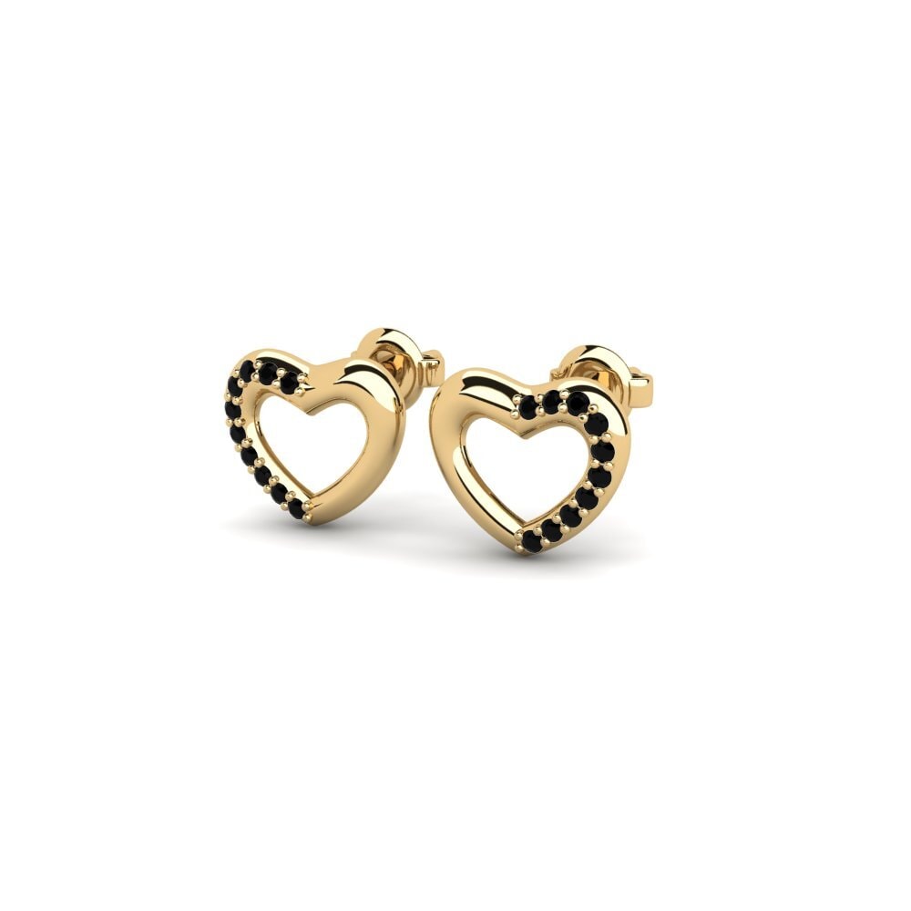 Onyx Noir Boucle d'oreille femme Wennena