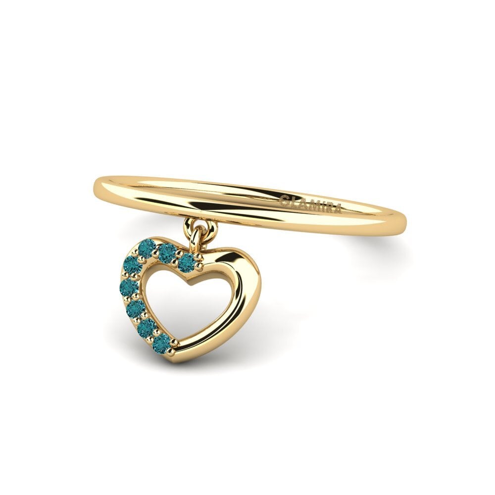 Diamante Azul Anillo Wian