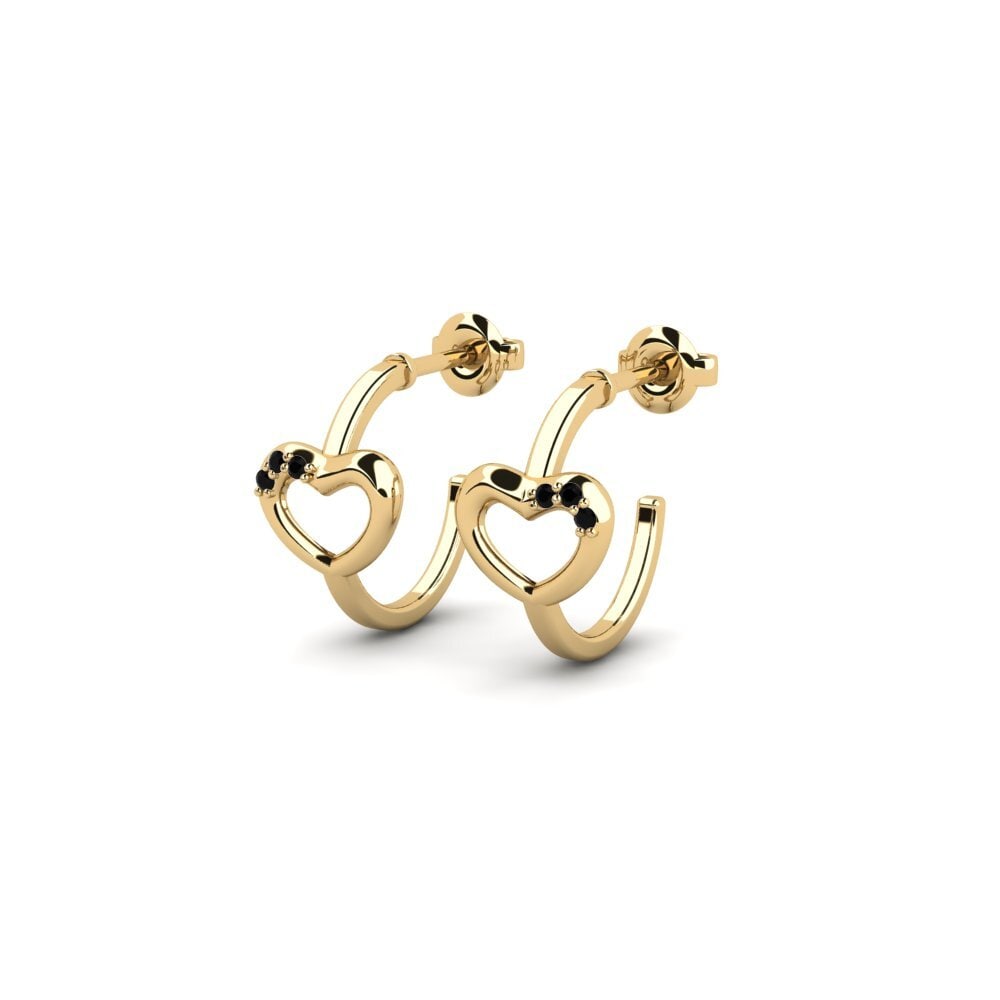 Onyx Noir Boucle d'oreille femme Yulia