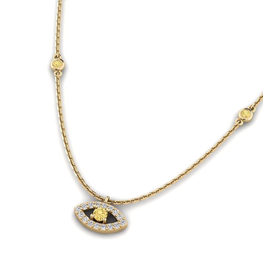 Yellow Diamond Women's Necklace Armare
