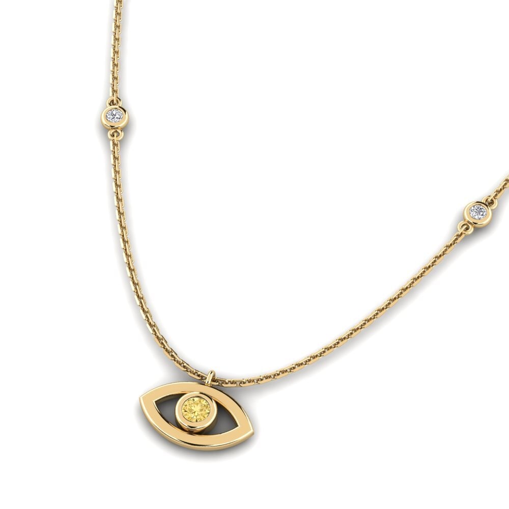 Yellow Diamond Women's Necklace Armuvannya